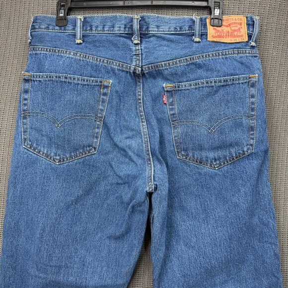 Levis 550 Mens Size W38 L34 Blue Relaxed Fit Straight Leg Denim Jeans - Picture 12 of 12